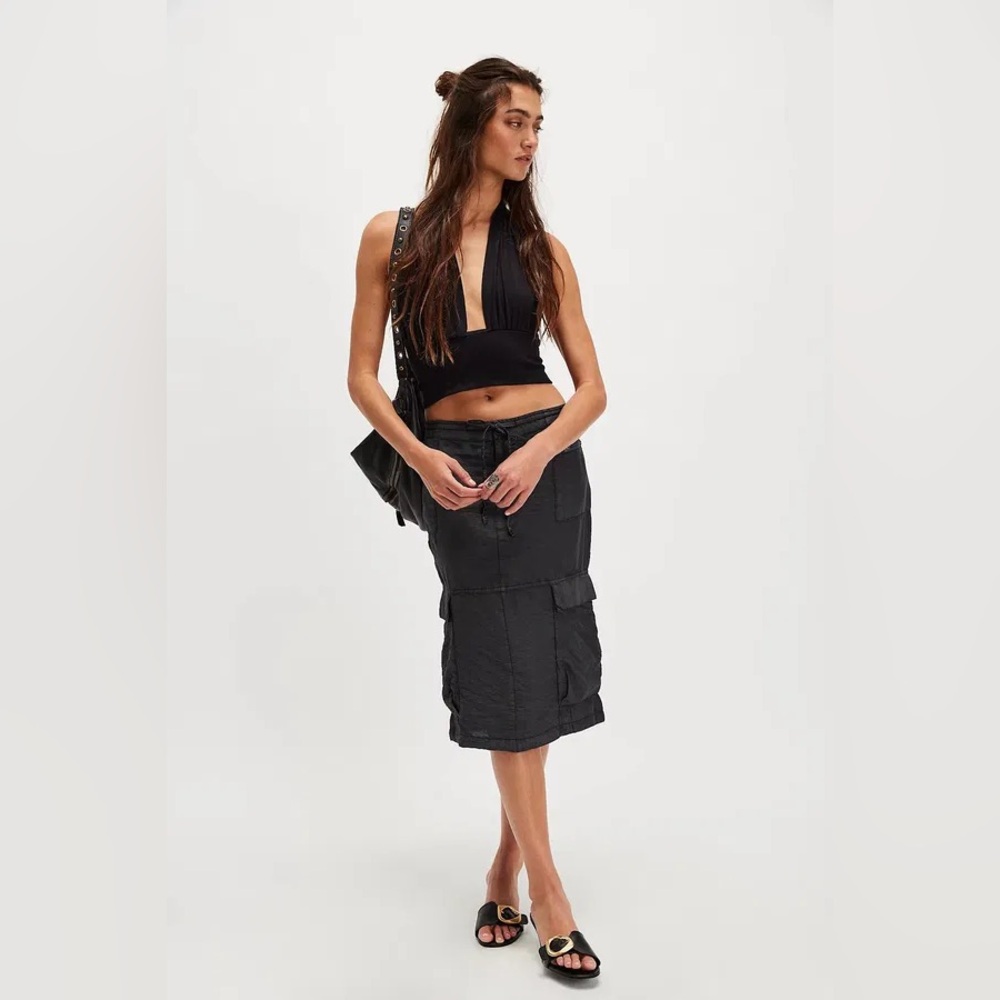 NWOT free people Evie Column Midi Skirt sz 2